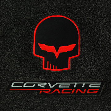 C6 Corvette RED Jake Skull Design Cargo Floor Mat Coupe